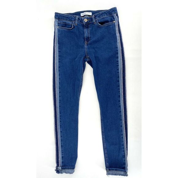 ZARA Denim - Zara Womens Size 6 Unfinished Side Hem Jeans